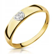 Obrączki ślubne - Złoty Pierścionek Zaręczynowy 333 8k Cyrkonia R28 - miniaturka - grafika 1
