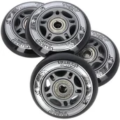 Akcesoria do skatingu - Nils EXTREME PU 72x24 82A CZARNE N (4 szt.) + ABEC-9 (8 szt.) ZESTAW EXTREME - miniaturka - grafika 1