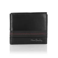 Portfele - Mały skórzany portfel męski z przeszyciami Pierre Cardin TILAK97 8824 - czerwony - miniaturka - grafika 1