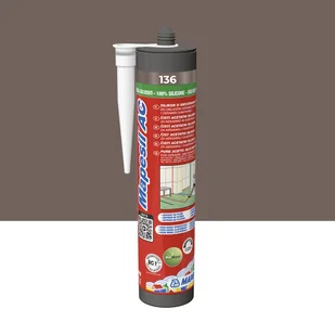 Silikon sanitarny Mapesil AC 143 310 ml Brunatny Mapei - Silikony - miniaturka - grafika 1