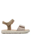 Buty dla dziewczynek - Geox Sandały J Sandal Haiti Girl J028ZA 007NF C0208 M Złoty - miniaturka - grafika 1