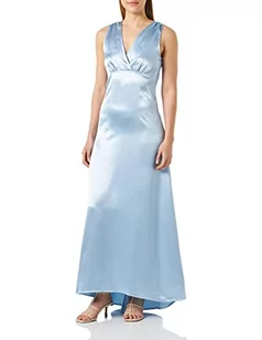 Vila Damska sukienka Visittas V-Neck S/L Maxi Dress-Noos, Kentucky Blue, 40 - Sukienki - miniaturka - grafika 1