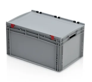 B2B Partner Plastikowa skrzynka z wiekiem 600x400x335 mm 967200 - Pojemniki przemysłowe - miniaturka - grafika 1