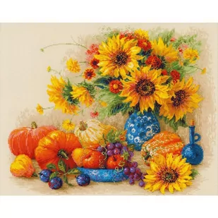 Haft krzyżykowy - Zestaw do haftu z muliną - Słoneczny dzień - Pasmanteria - miniaturka - grafika 1