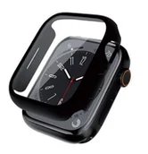Akcesoria do smartwatchy - Szkło ochronne Crong Hybrid Watch Case - Etui ze szkłem Apple Watch 45mm (Black) - miniaturka - grafika 1