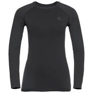 Pozostała odzież narciarska - Odlo Performance Warm Plus Top Crew Neck L/S Women, czarny XS 2021 Koszulki bazowe termiczne i narciarskie 196191-60212-XS - miniaturka - grafika 1
