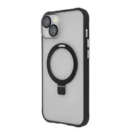 Etui i futerały do telefonów - Etui TECTO SHIELD Ring Secure Mag do Apple iPhone 13 Przezroczysto-czarny - miniaturka - grafika 1