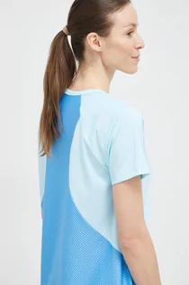 Koszulki sportowe damskie - Roxy t-shirt treningowy See The Good kolor niebieski - grafika 1