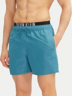 Kąpielówki męskie - Calvin Klein Swimwear Szorty kąpielowe KM0KM01093 Niebieski Regular Fit - miniaturka - grafika 1
