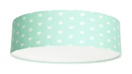 Lampy sufitowe - Zielony welurowy plafon dziecięcy w gwiazdki A355 P8-H24 - miniaturka - grafika 1