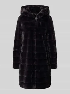 Płaszcz ze sztucznego futra z kapturem i wpuszczanymi kieszeniami - Płaszcze męskie - miniaturka - grafika 1