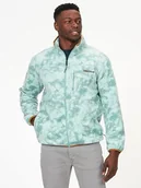 Kurtki męskie - Marmot Męska kurtka polarowa z nadrukiem Aros, ciepła kurtka polarowa, bluza outdoorowa na zamek błyskawiczny, oddychający i wiatroszczelny sweter, niebieska agawa lodowa, S - miniaturka - grafika 1