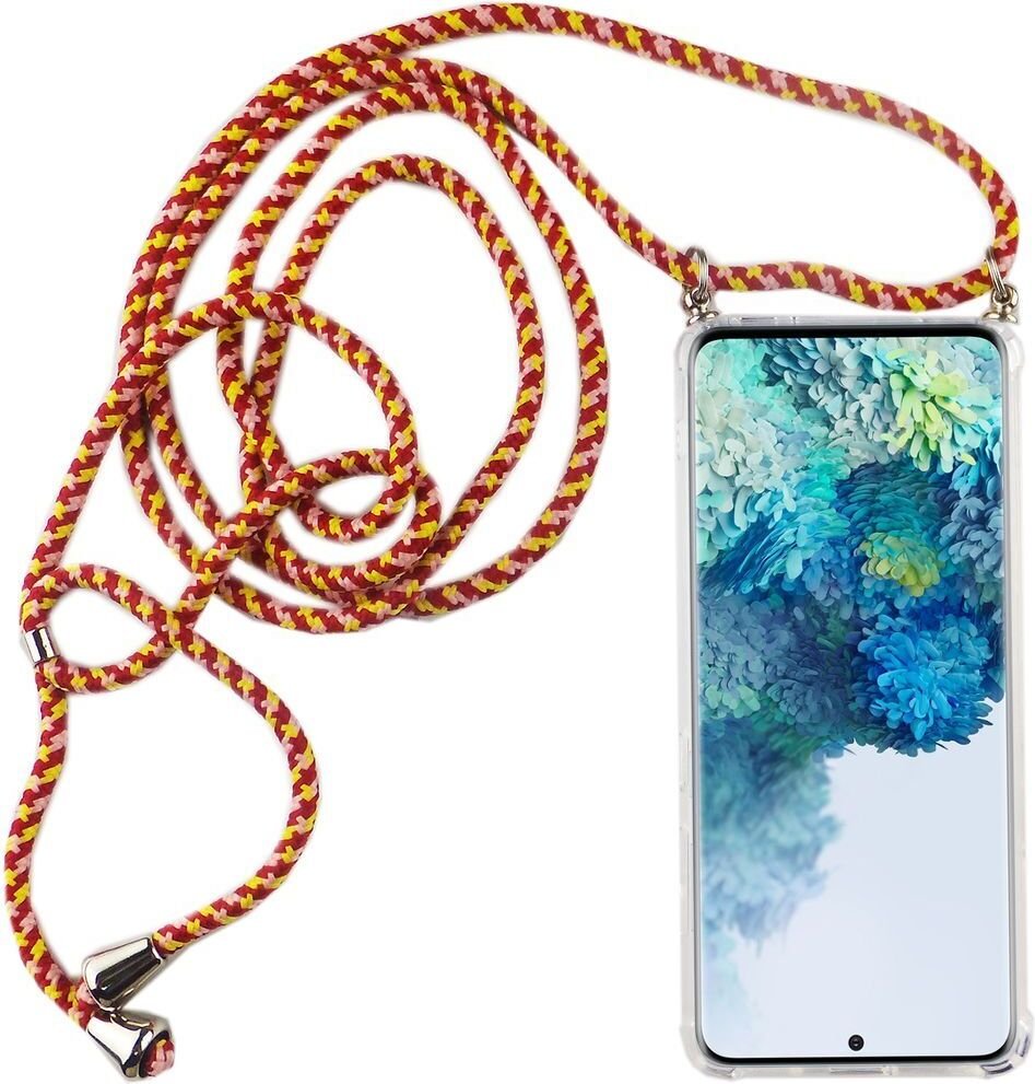 Samsung Galaxy etui na telefon komórkowy z łańcuszkiem smukłe etui na telefon komórkowy etui na sznurek, Do telefonu komórkowego: Samsung Galaxy S9+ / S9 Plus, Wybierz pasek: Czerwony Kolorowy