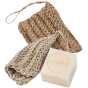 Ściereczki, gąbki, czyściki - Klareko Zestaw Przyjaciele zmywania (myjka z lnu + myjka z juty + GARmydło) 110 g - miniaturka - grafika 1