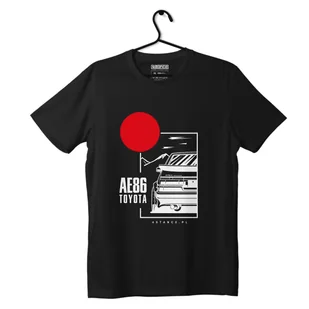 T-shirt koszulka Toyota AE86 czarna-S - Odzież do sportów motorowych - miniaturka - grafika 1