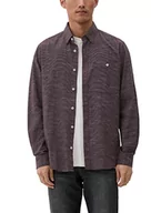 Koszule męskie - s.Oliver Koszula męska z długim rękawem, fioletowa, S, fioletowy, S - miniaturka - grafika 1