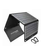 Ładowarki do telefonów - Realpower Ładowarka Solarna 22 W Składany Monokrystaliczny Panel Słoneczny Ze Złączem Usb Qc 3.0 Wodoszczelna Etfe Lekka Do Tabletu Smartfona Pow - miniaturka - grafika 1