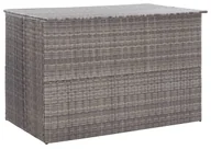 Skrzynie ogrodowe - Szara rattanowa skrzynia ogrodowa P7-P85 - miniaturka - grafika 1