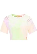 Koszulki i topy damskie - swirlie Koszulka damska 77133933, pomarańczowo-zielona liliowa, XS, Pomarańczowy, zielony, liliowy, XS - miniaturka - grafika 1