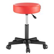 Fotele i krzesła biurowe - Taboret obrotowy Czerwony Imitacja Skóry 360° - miniaturka - grafika 1