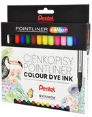 Cienkopisy - Pentel Cienkopis 12kol 0.4 Fib Pen S40-ST12PL Wb - miniaturka - grafika 1