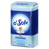Zdrowa żywność - o'Sole Sól stołowa jodowana 1 kg - miniaturka - grafika 1