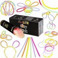 Zabawki kreatywne - HotLite Zestaw Kolorowych Glow Sticków 100 sztuk 20 cm - miniaturka - grafika 1