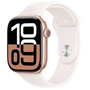Apple Watch 10 GPS + Cellular 42mm z aluminium różowego złota pasek sportowy M/L Różowy - Smartwatch - miniaturka - grafika 1
