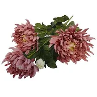 Sztuczne kwiaty - Chryzantemy Bukiet Chryzantema Sztuczna Do Wazonu Na Cmentarz Stroik 62 cm - miniaturka - grafika 1