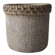 Donice - Splendid Osłonka doniczki cementowa Viggo 12cm szara - miniaturka - grafika 1