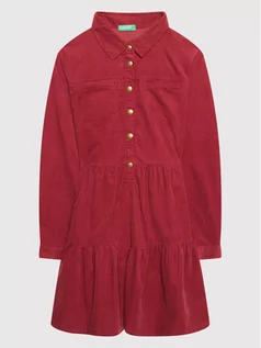 Sukienki i spódniczki dla dziewczynek - Benetton United Colors Of Sukienka codzienna 4AD35VGP0 Różowy Regular Fit 8033379410998 - grafika 1