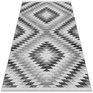 Dywany zewnętrzne - Piękny dywan zewnętrzny Szary geometryczny wzór 140x210 cm - miniaturka - grafika 1