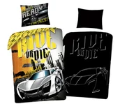 Pościel dla dzieci - Halantex Pościel bawełniana świecąca w ciemności 140x200 Fast & furious szybcy i wściekli - miniaturka - grafika 1