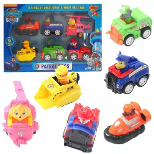 POJAZDY PSI PATROL 6 SZTUK ZABAWKA DLA DZIECI - Maskotki i pluszaki - miniaturka - grafika 1