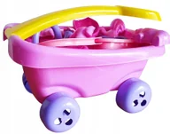 Zabawki do piasku - WÓZEK ZABAWKOWY DLA DZIECI Taczka Foremki DLA MALUSZKA DO PIASKU ZESTAW - miniaturka - grafika 1