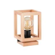Lampy stojące - Lampa stołowa nocna skandynawska geometryczna jasne drewno 1xE27 15W PAKO Alfa - miniaturka - grafika 1