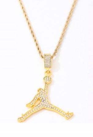 Naszyjnik Wisiorek Michael Jordan Diamentowy Koszykarski Streetwear Y2K