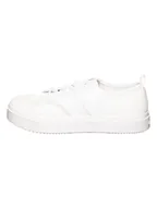 Trampki damskie - Calvin Klein Skórzane sneakersy w kolorze białym - miniaturka - grafika 1