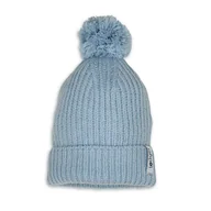 Szaliki i chustki dla dzieci - Lodger Czapeczka z wełny merino 100% niebieska Blue Fogg 1-2 lata - miniaturka - grafika 1