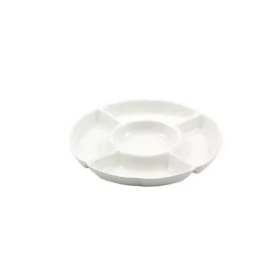 Okrągła Taca Do Przekąsek 25.5 Cm Convivio La Porcellana Bianca - Tace i patery - miniaturka - grafika 1