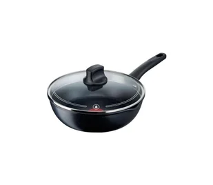 Tefal - Patelnia z pokrywą BLACK STONE 26 cm - Patelnie - miniaturka - grafika 1
