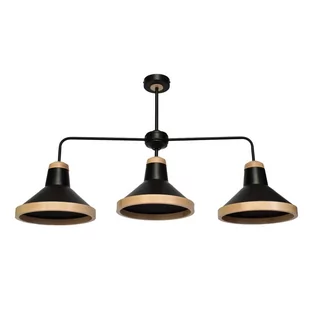 Milagro Salma MLP6297 lampa wisząca zwis 3x60W E27 czarna - Lampy sufitowe - miniaturka - grafika 1