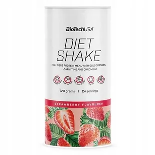 BioTech USA USA Diet Shake - 720g Strawberry - Zdrowa żywność - miniaturka - grafika 1
