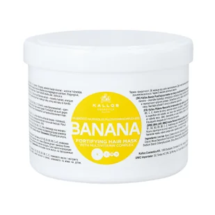 KALLOS KJMN BANANA Intensywnie regenerująca maska do włosów suchych i zniszczonych 500 ml - Maski do włosów - miniaturka - grafika 1