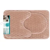 Dywaniki łazienkowe - Dywanik łazienkowy Panama 2-elementowy beżowy - miniaturka - grafika 1