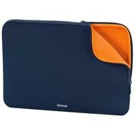 Torby na laptopy - Etui do laptopa HAMA Neoprene 13.3 cali Niebiesko-pomarańczowy - miniaturka - grafika 1