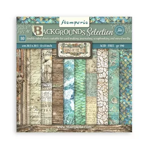Blok papierów Stamperia - SONGS OF THE SEA 20x20 tła - Scrapbooking - miniaturka - grafika 1
