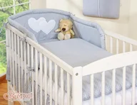 Pościel dla dzieci - Pościel 3-cz Serduszka kropki na szarym - miniaturka - grafika 1