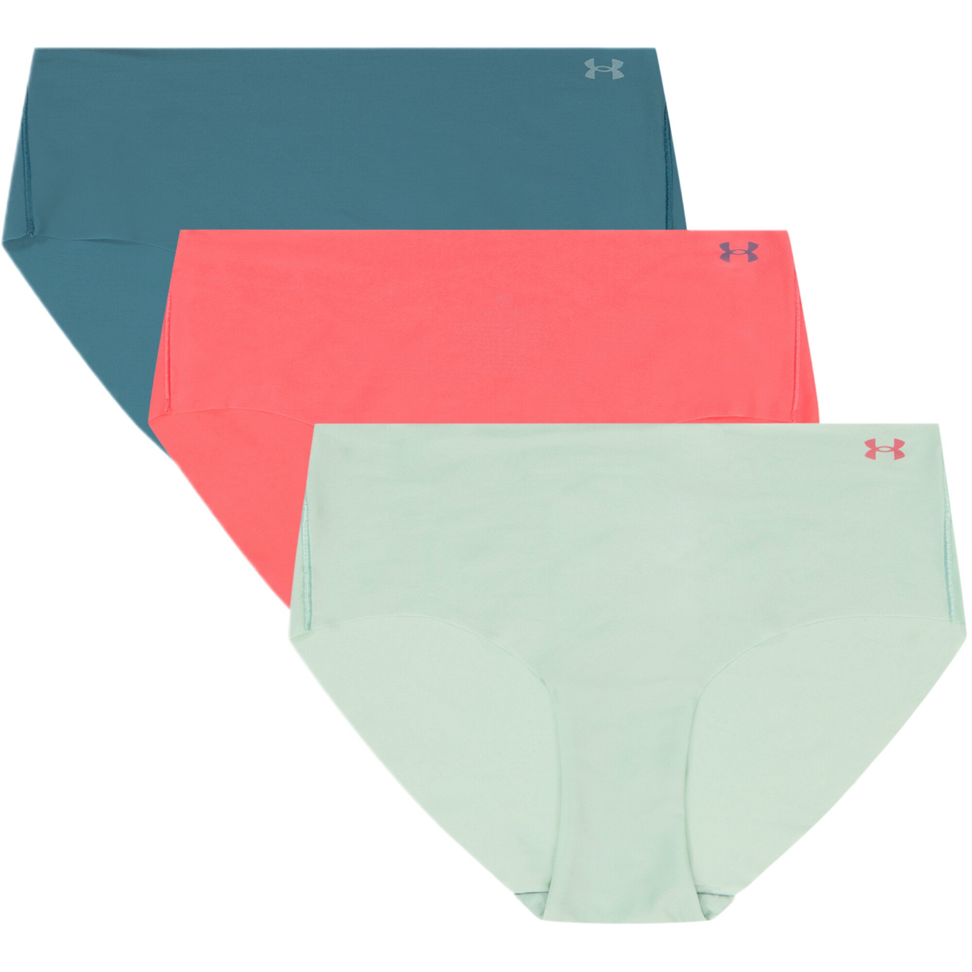 Majtki damskie Under Armour Pure Stretch No Show Hipster - Solid 3Pack Enamel Blue S