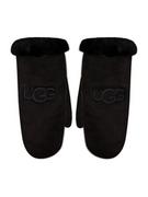 Rękawiczki - Ugg Rękawiczki Damskie Sheepskin Embroider Mitten 20932 Czarny - miniaturka - grafika 1